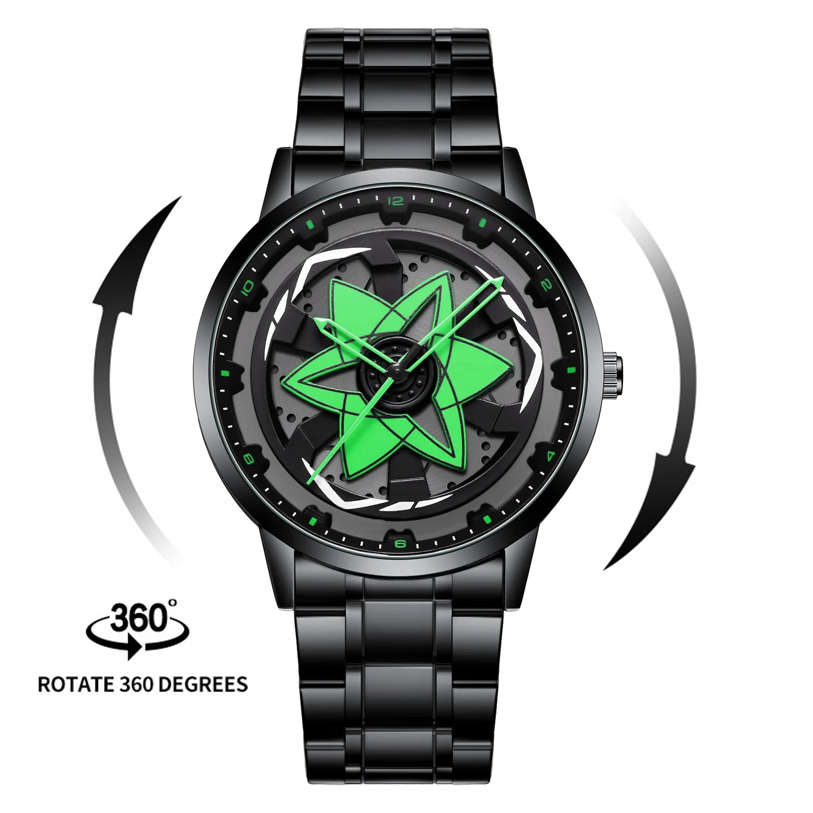 VA VA VOOM Brand Men Watch Creative Spinning Racing Series Clock Stainless Steel Sports Quartz Movement Waterproof Watch for Men
