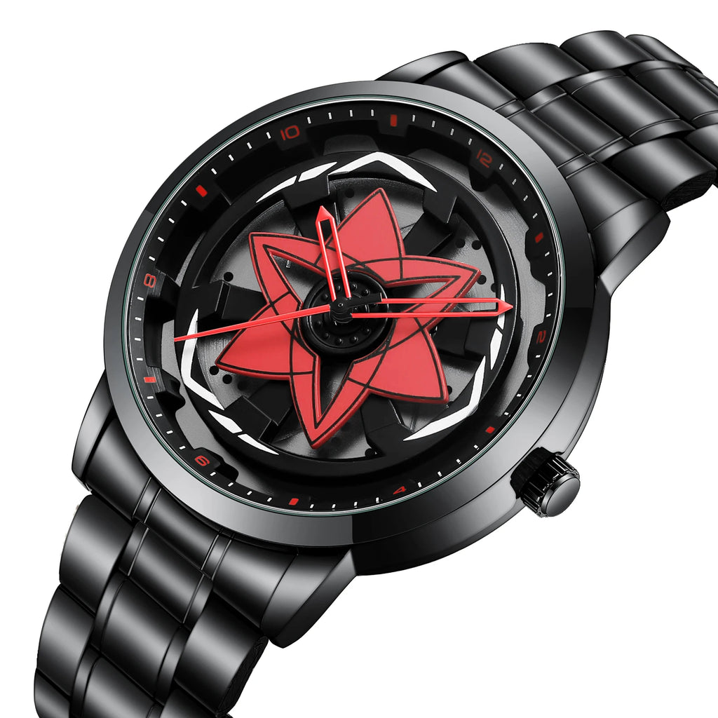VA VA VOOM Brand Men Watch Creative Spinning Racing Series Clock Stainless Steel Sports Quartz Movement Waterproof Watch for Men