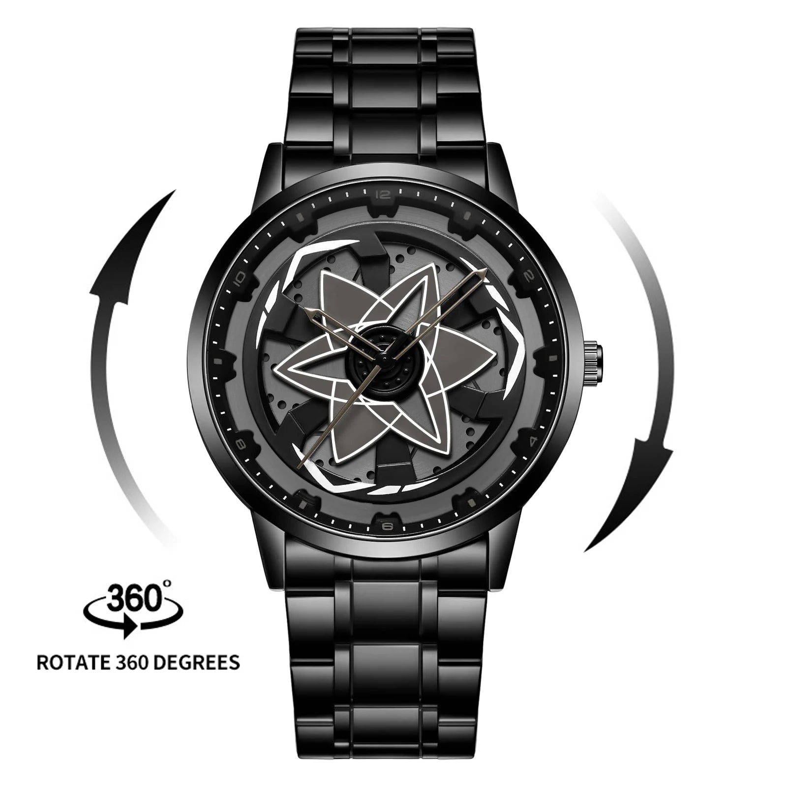 VA VA VOOM Brand Men Watch Creative Spinning Racing Series Clock Stainless Steel Sports Quartz Movement Waterproof Watch for Men