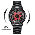 VA VA VOOM Brand Men Watch Creative Spinning Racing Series Clock Stainless Steel Sports Quartz Movement Waterproof Watch for Men