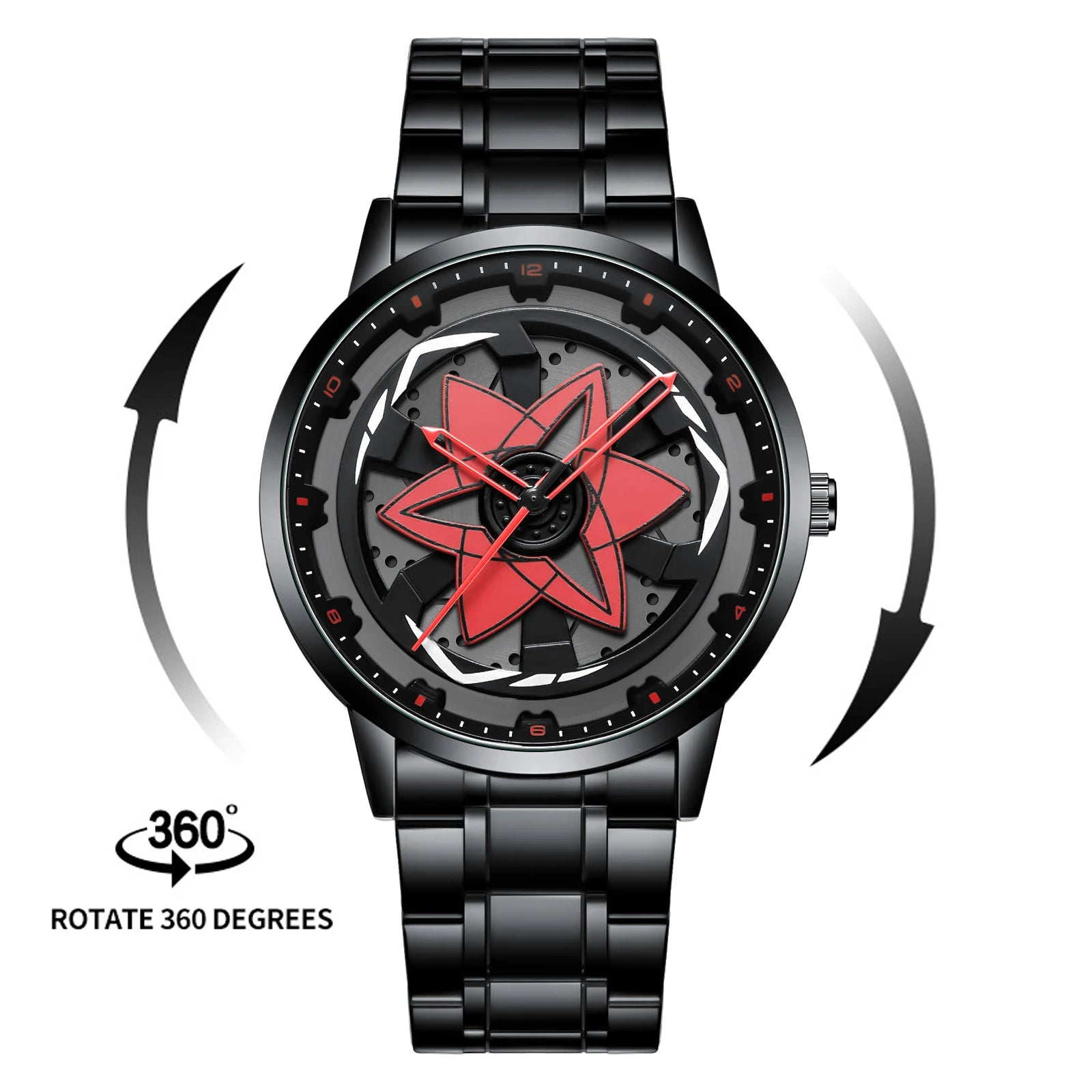 VA VA VOOM Brand Men Watch Creative Spinning Racing Series Clock Stainless Steel Sports Quartz Movement Waterproof Watch for Men
