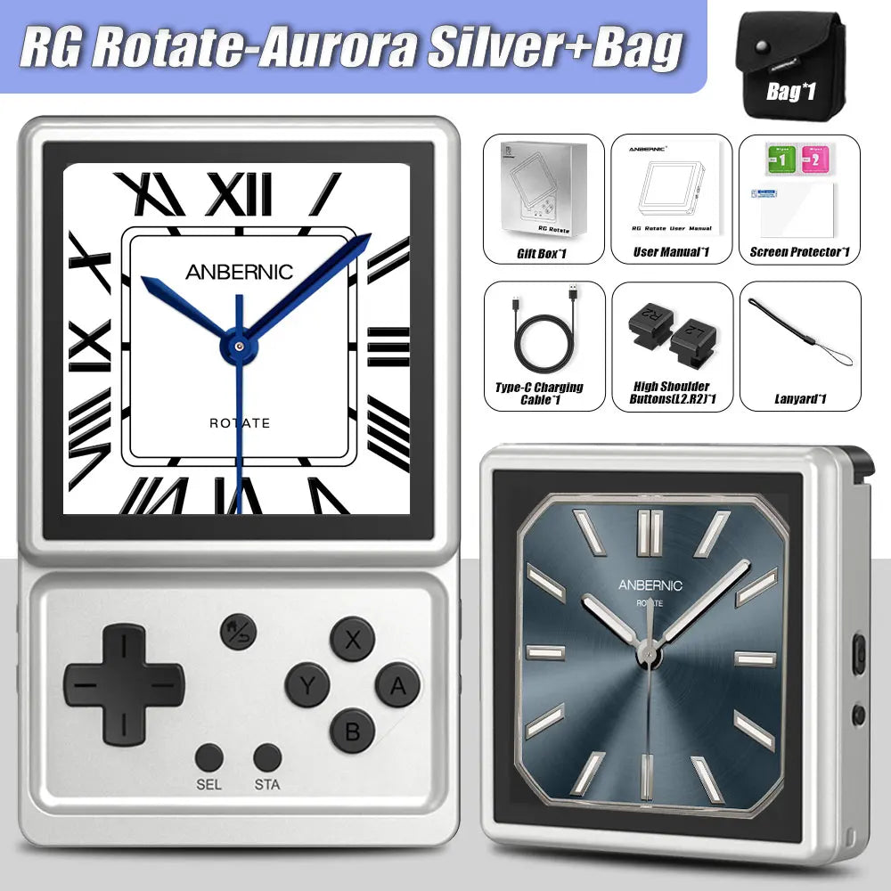 Anbernic RG Rotate Android Handheld Game Console 3.5" IPS 720×720 T618 Retro Gaming Emulator WiFi 3GB+32GB Portable Player