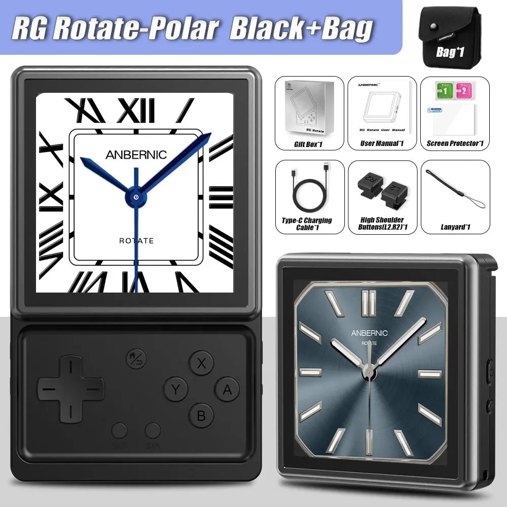 Anbernic RG Rotate Android Handheld Game Console 3.5" IPS 720×720 T618 Retro Gaming Emulator WiFi 3GB+32GB Portable Player