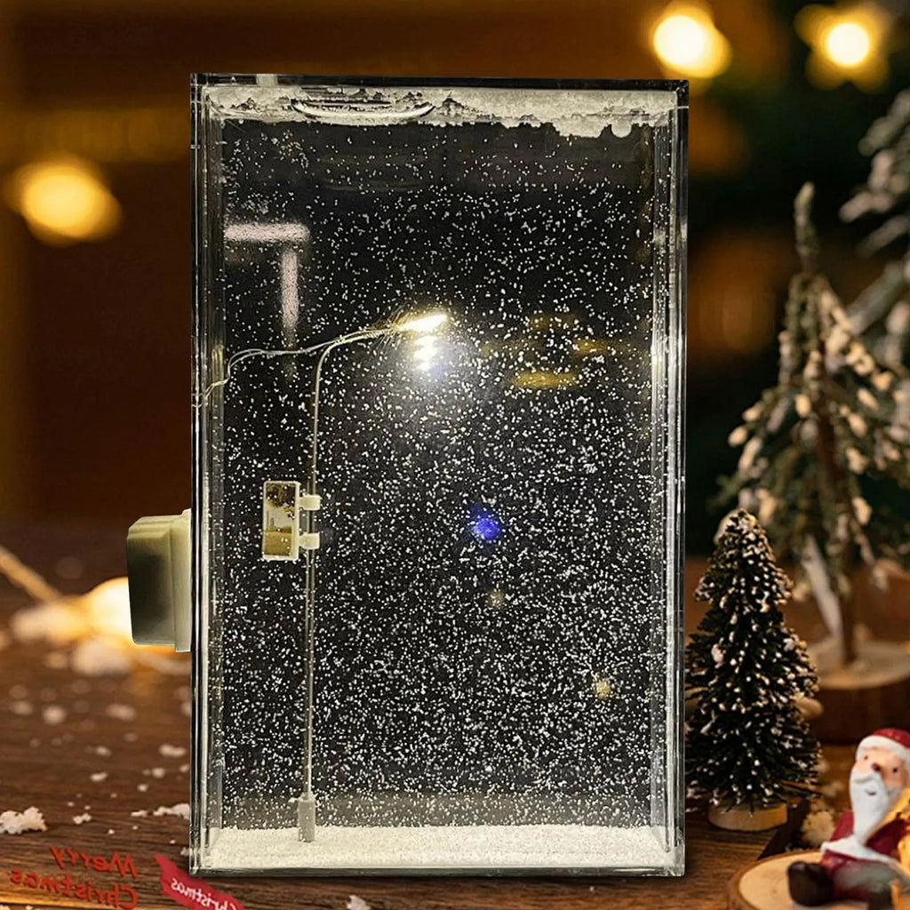 DIY Snow Scene Street Light Snowy Lamp Handmade Snowflake Nightlight Material Package Creative Birthday New Year Gift